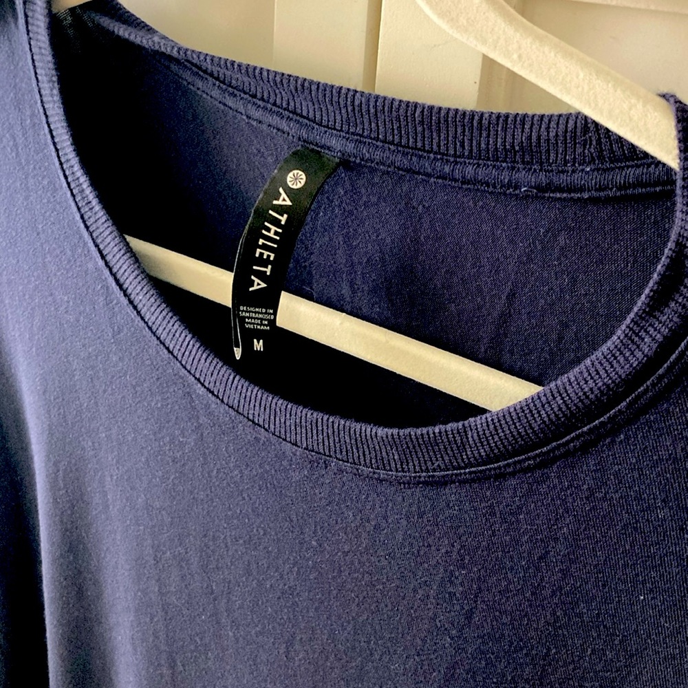 Athleta Tops Athleta Modal Blend blue Long Sleeve Asymmetrical Tunic Top Size M